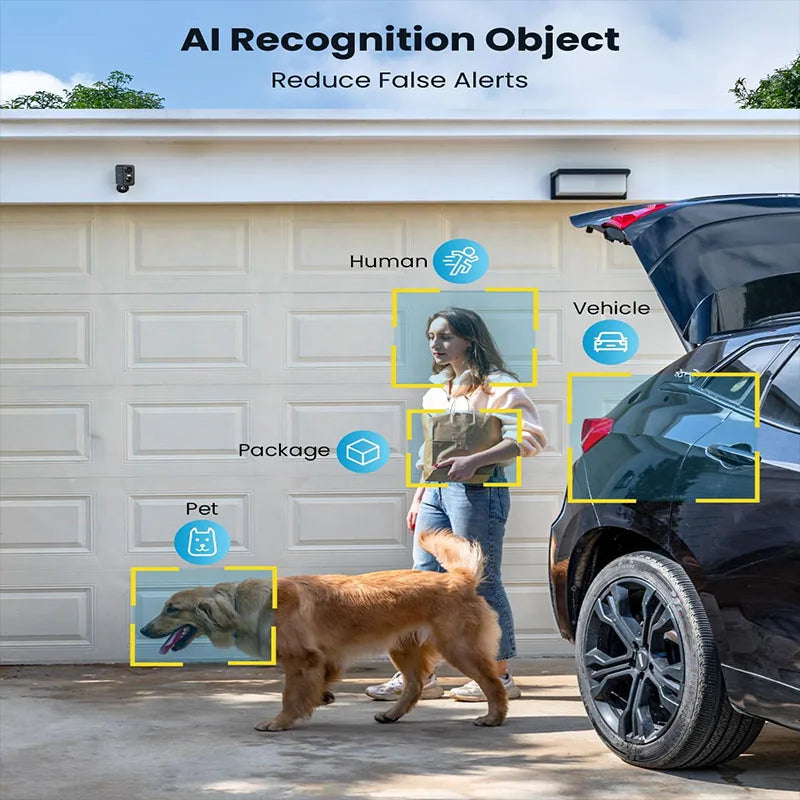 ieGeek 5MP WiFi Outdoor Surveillance Camera Wireless 5200 mAh Battery   , PIR Motion Detection, Colourful Night Vision