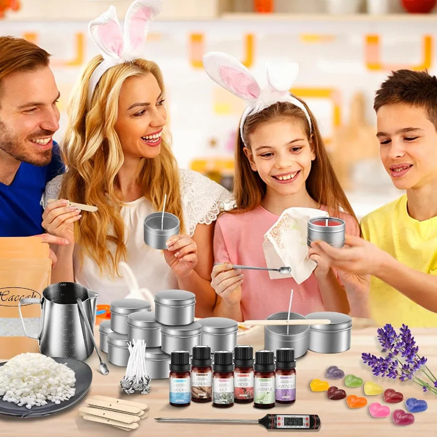 Complete Candle Making KitCandle Making Supplies DIY Arts and Crafts Kits for Adults Beginners Including Wax Wicks 6 Kinds of S