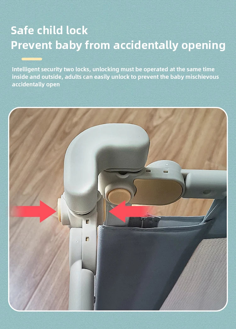 IMBABY Bed Guardrail Portable Baby Safety Bed Barrier Liftable Baby Activity Fence Cartoon Crib Bumpers Easy to Install Bed Rail