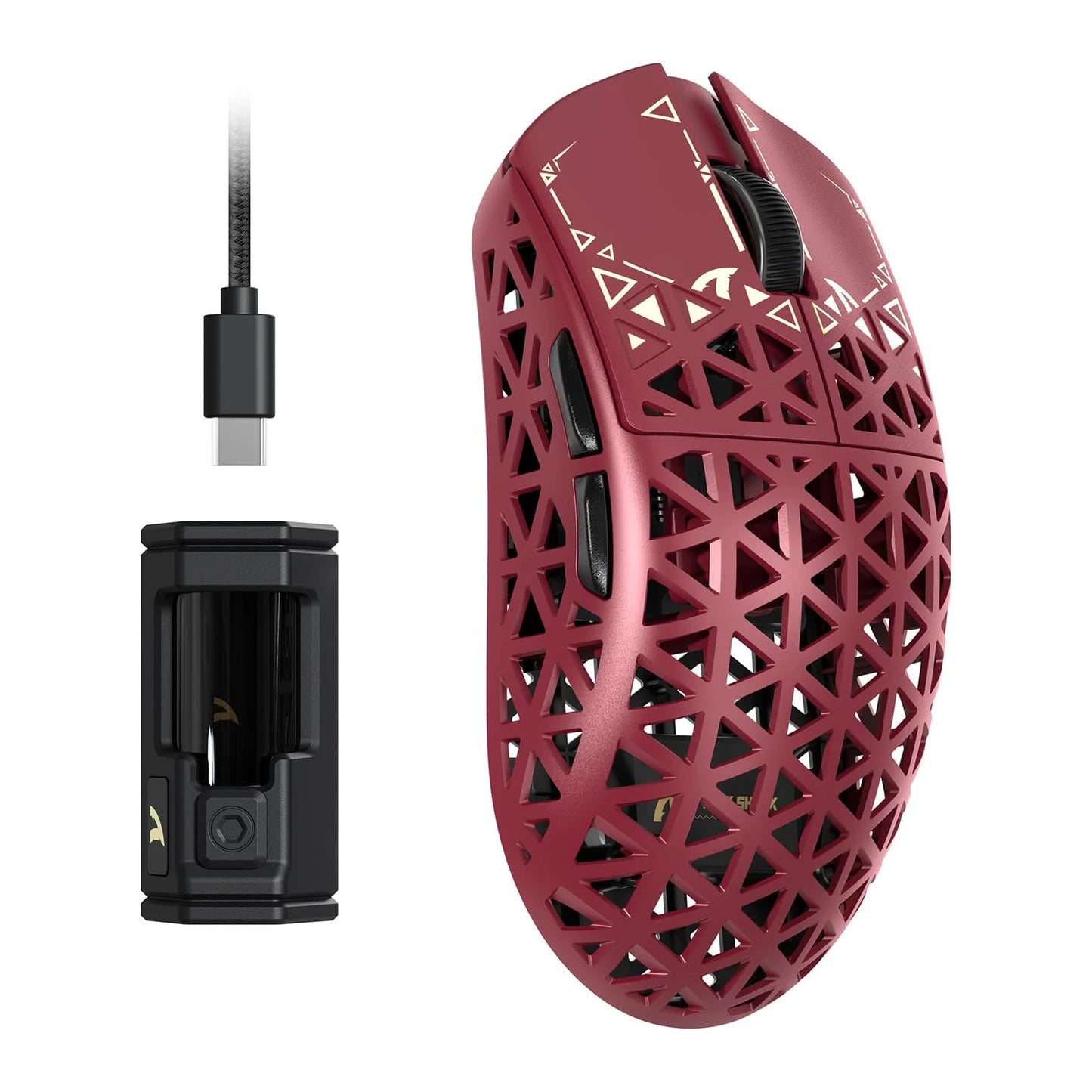 ATTACK SHARK R5 Ultra 8K Carbon Fiber Wireless Gaming Mouse with 42000 DPI-PAW3950 MAX Sensor -39g Ultra-Lightweight for Win/Mac