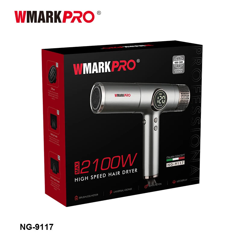 WMARK Hair Dryer Professional Blow Drier Negative Ion Air Blower Barber BLDC Motor Hair Dryer Machine Home Appliance NG-9117