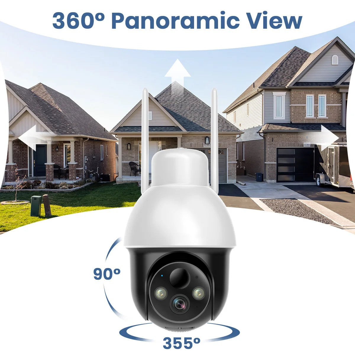 AOSU 3MP PTZ 4/8/12pcs Solar Camera 5000mAh Battery Wireless 2.4Ghz WIFI Camera PIR AI Detection 2-Way Audio Outdoor CCTV Camera