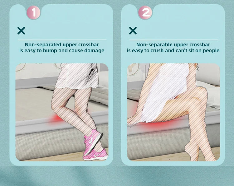 IMBABY Bed Guardrail Portable Baby Safety Bed Barrier Liftable Baby Activity Fence Cartoon Crib Bumpers Easy to Install Bed Rail