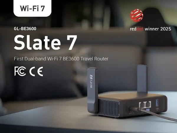 GL.iNet GL-BE3600( Slate 7) Dual-band Wi-Fi 7 Travel Router