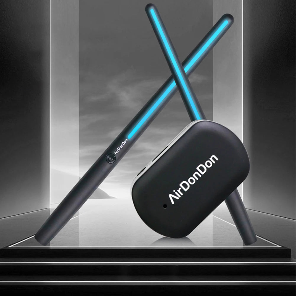 Portable Air Drum Set Virtual Drum Sticks Bluetooth-Compatible Electronic Drum Set Realistic Effect for Beginners Professionals