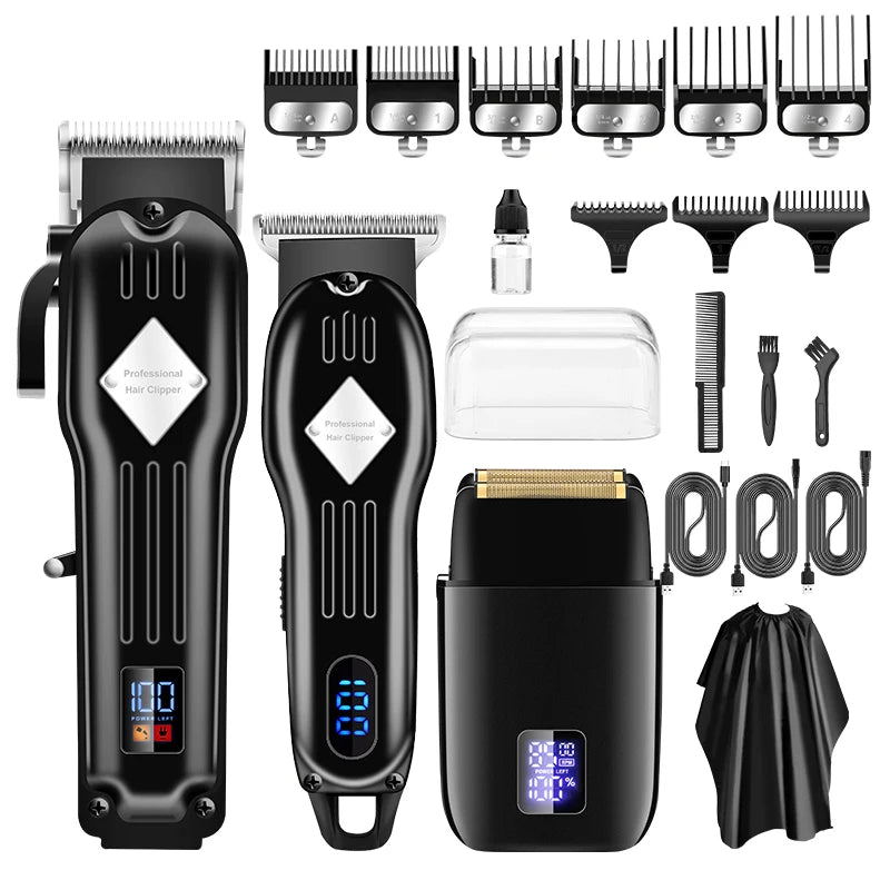 NEW Resuxi 973 3 in 1 Professional Electric Hair Clipper Shaver Set Hair Trimmer Men's Electric Shaver Hair Cutting Machine