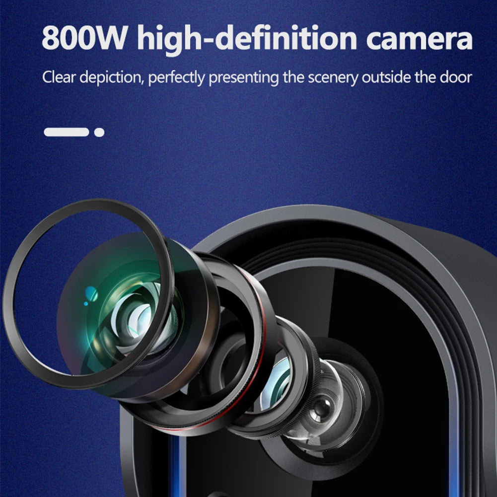 2.4G WiFi Video Intercom Door Bell 4.3 Inch IPS Screen Eye Peephole Camera Waterproof Video Intercom Door Camera for Home Safety