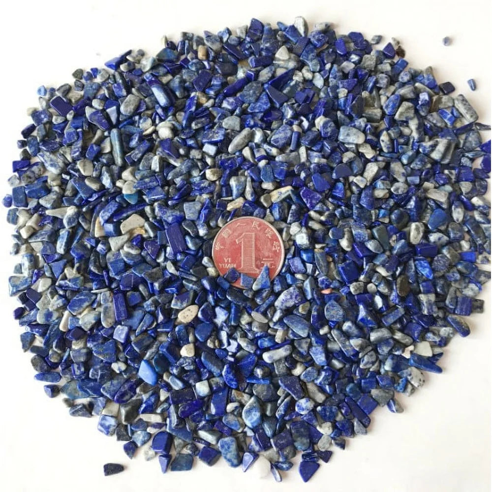 Natural Lapis Lazuli Tumbled Chips Stone 1 Pound Jewelry Design Crafting Decoration Kids Fun Art Projects