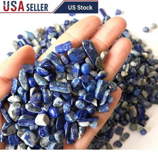 Natural Lapis Lazuli Tumbled Chips Stone 1 Pound Jewelry Design Crafting Decoration Kids Fun Art Projects