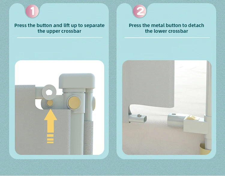 IMBABY Bed Guardrail Portable Baby Safety Bed Barrier Liftable Baby Activity Fence Cartoon Crib Bumpers Easy to Install Bed Rail