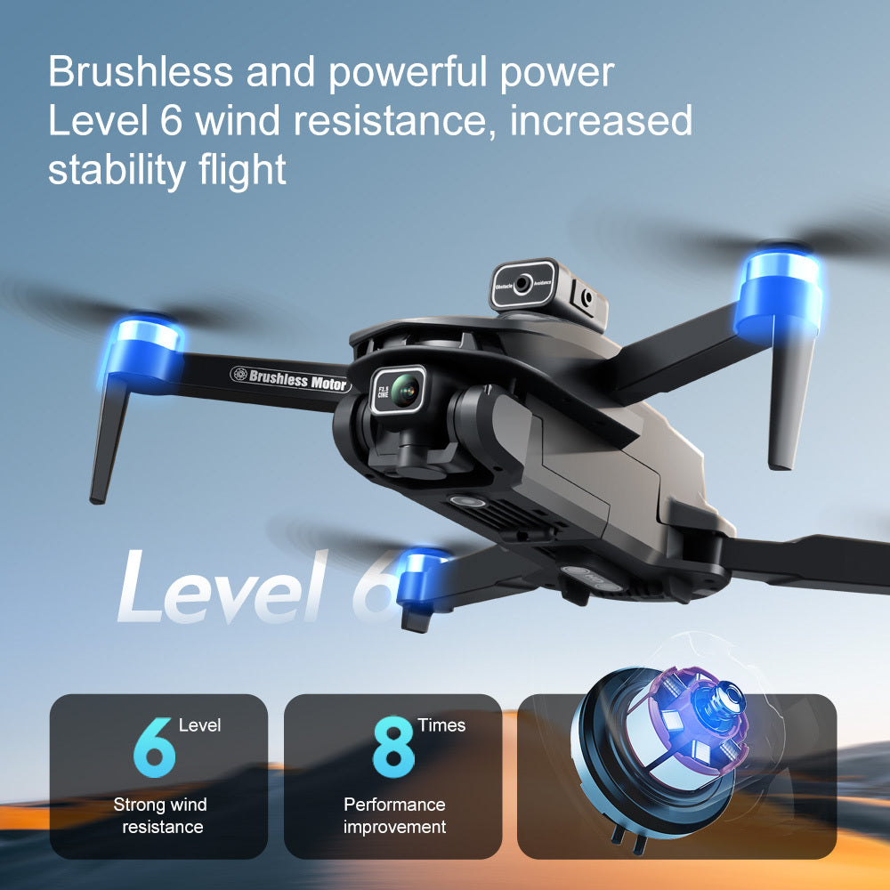 [8K V168 Pro Max Drone] 8K HD V168 Pro Max Drone with 4.5" Screen, GPS, 360° Rolling, Dual Cameras, Foldable Design, 2 Batteries | Brushless Motor, Gesture Control, Remote Control Toy, 1500m Range & 200m Altitude, Modern Dro