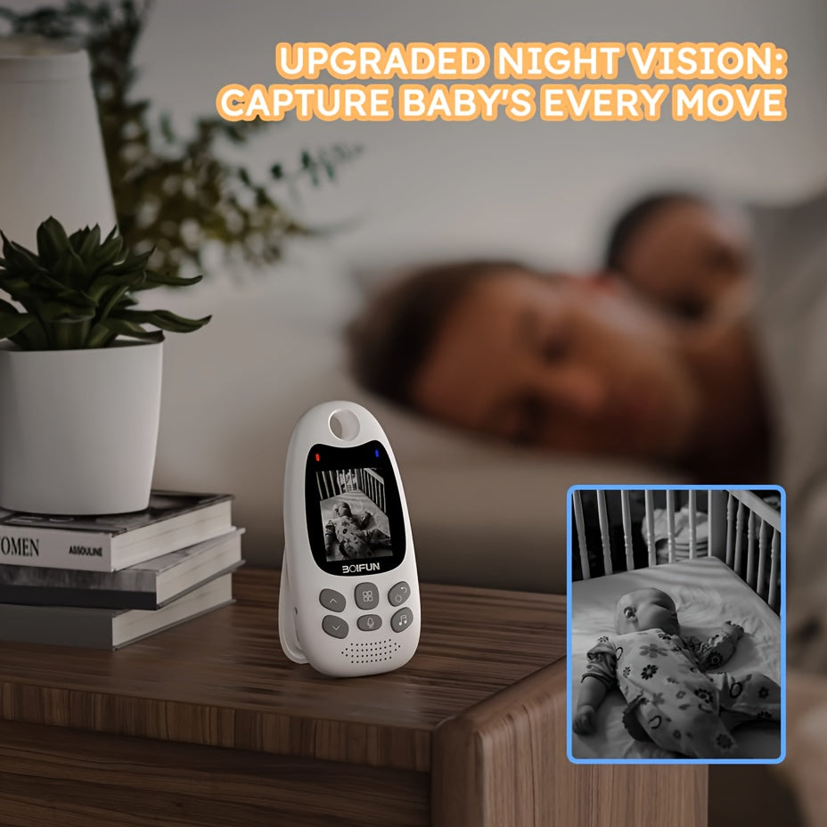 BOIFUN Portable Monitor with Camera & Audio - 2-in-1 Smart Nursery System, 2" HD Screen, Two-Way Talk, VOX Motion/Noise Alerts, Temperature Sensor, Lullabies, - (No WiFi), Smartphone Compatible for,,