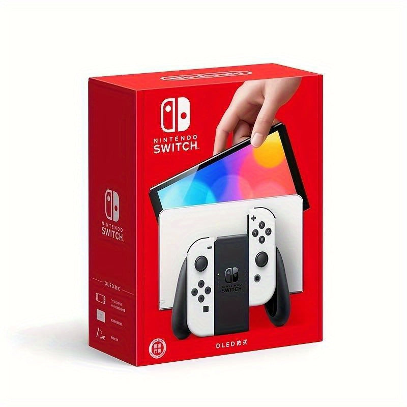 Nintendo Switch - OLED Model with White and Black Joy-Con - HK Version (HK Charger with HK to US Plug Adapter)