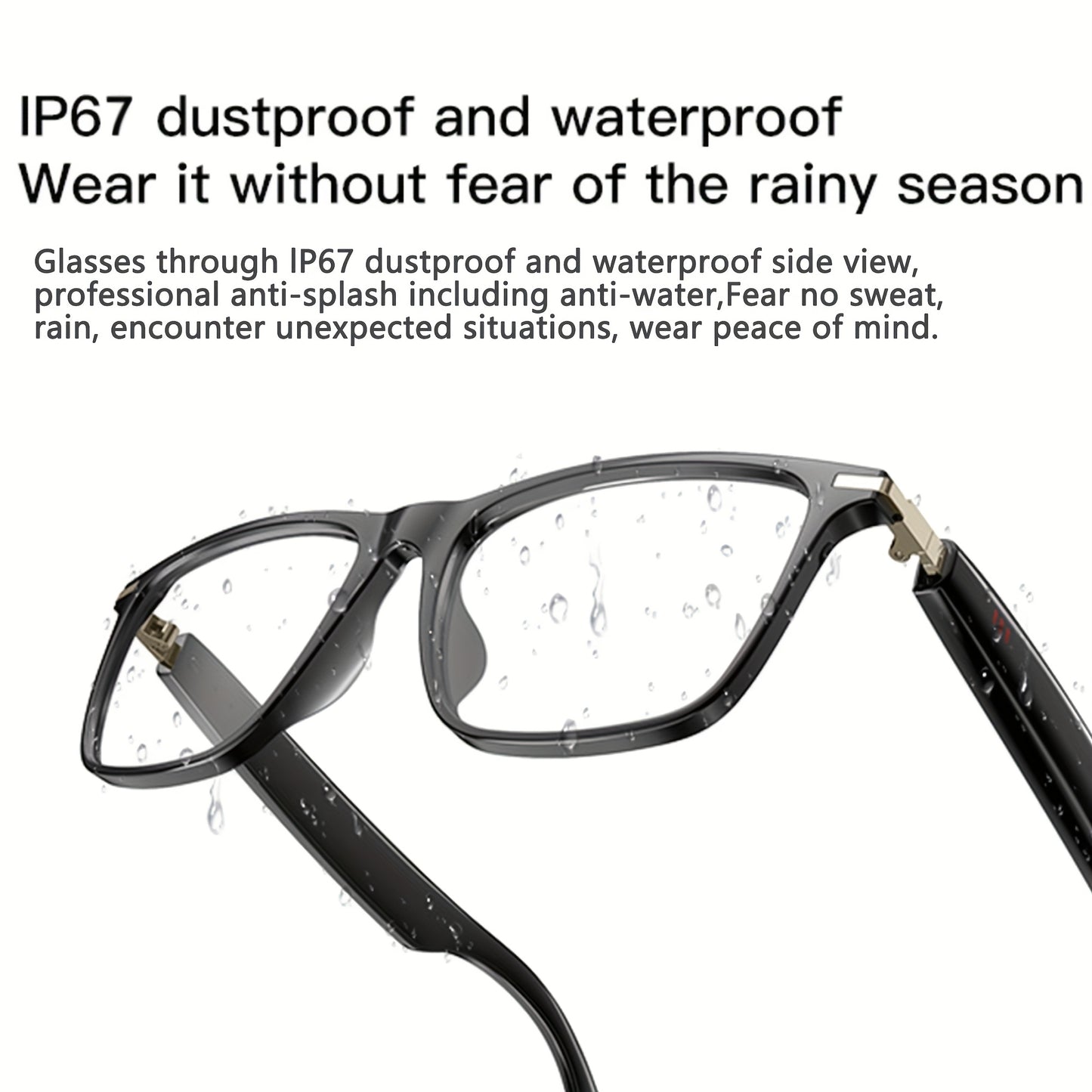 AI Smart Glasses, Smart Glasses with 160+ Languages Real Time Translation Support, Chat GPT System, OICIIDO New Multi-functional Audio Glasses for Men And Women, Built-in Microphone And Speaker, HD Voice Calls And HIFI Music