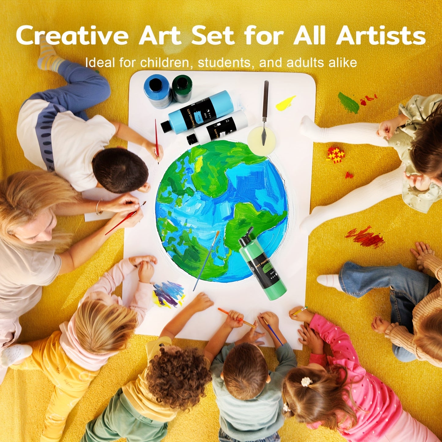 18 Colors (8.45 oz/Bottle), Painting Art Supplies, Art Supplies For Painting Canvas, Ceramic & Fabric, Lasting Quality For Beginners & Professional Artist, Back To School, Christmas & Halloween