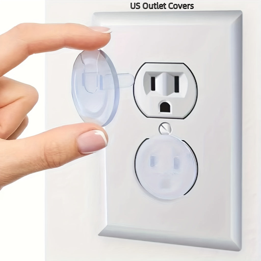 16/32pcs US Standard Outlet Plug Covers, Clear Electrical Protector Safety Caps, Safety Electric Plug Protectors