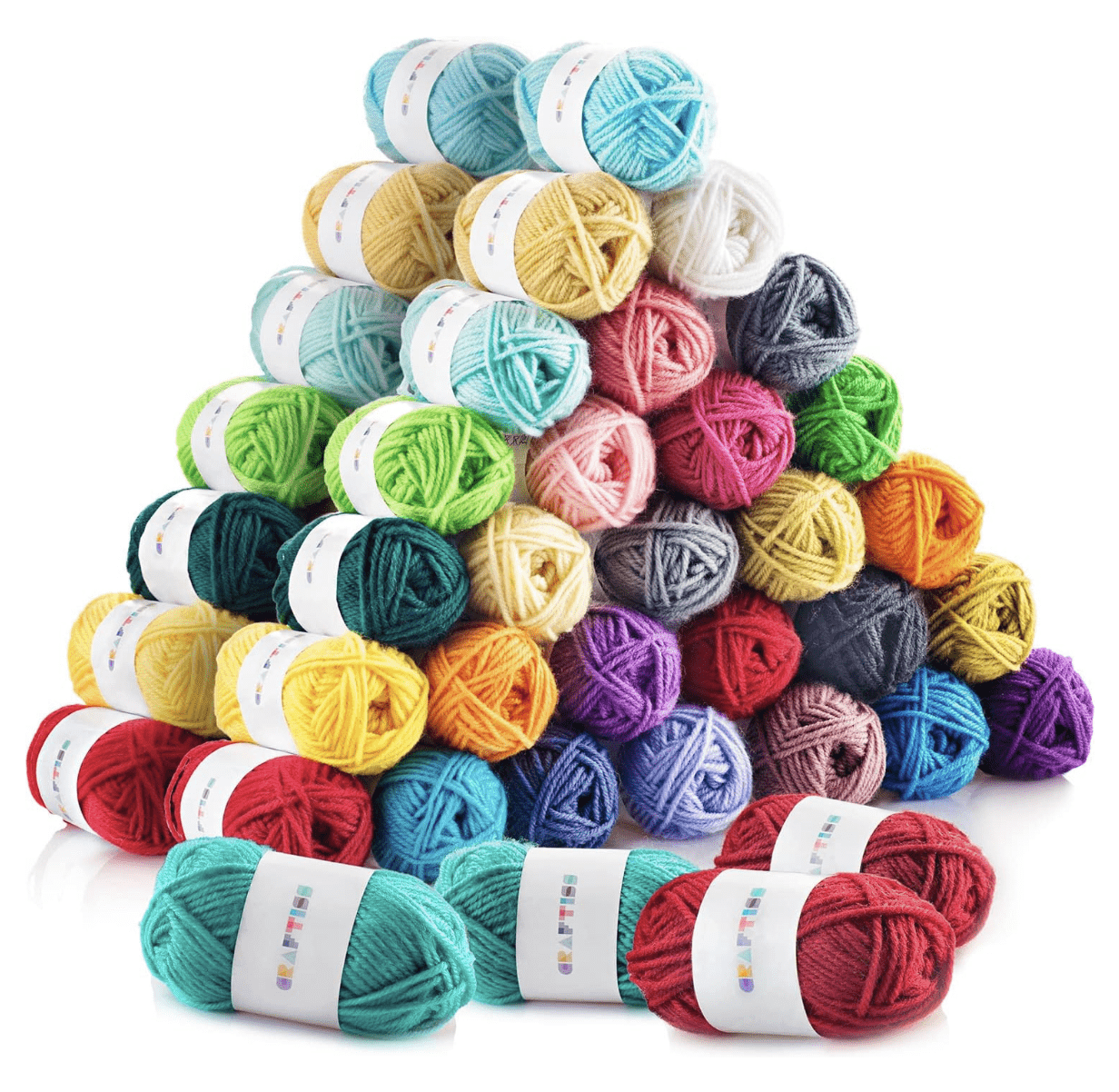 60*0.7 Oz Acrylic Yarn Skeins - 2600 Yards of Soft Yarn for Crocheting, Knitting and Craft Projects
