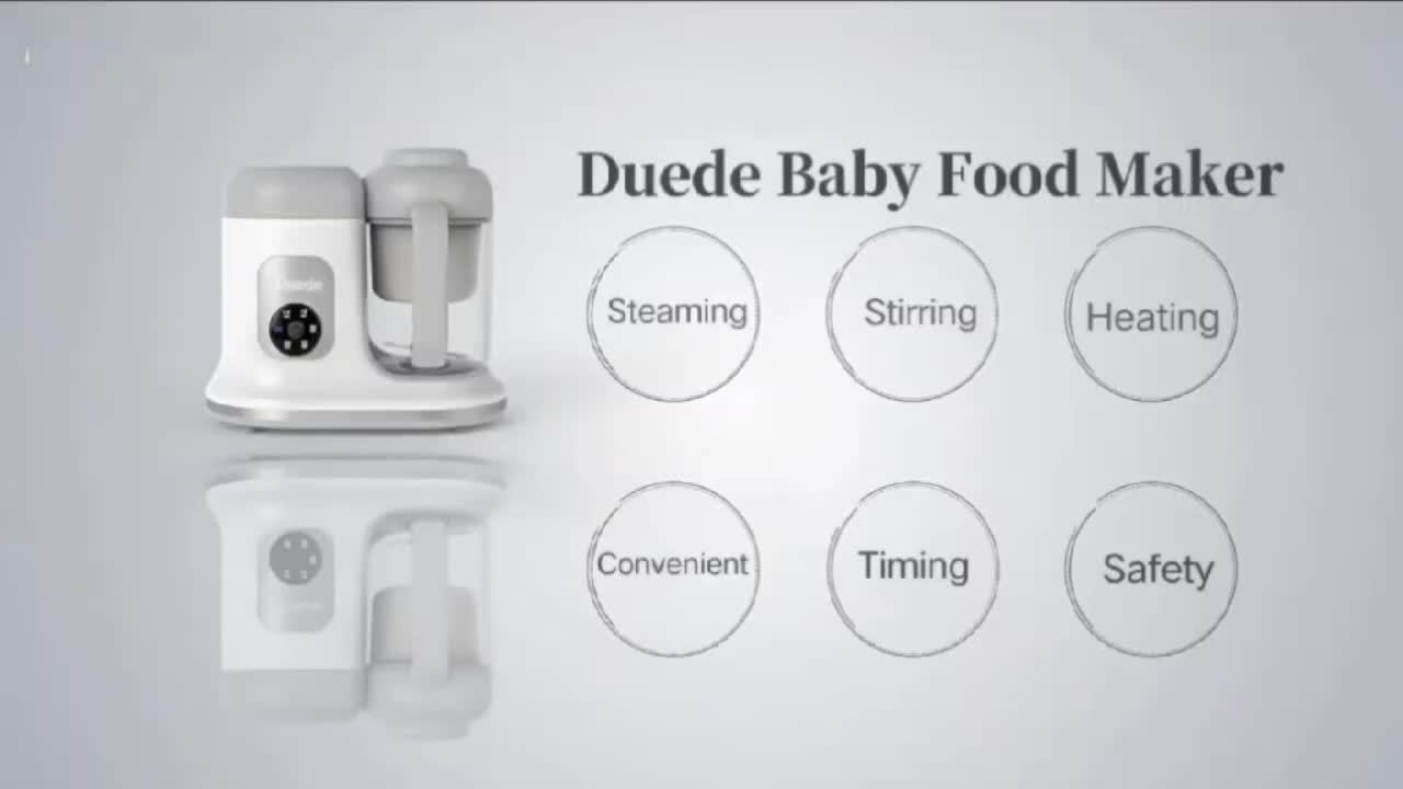 Youngsters Food Maker - One Button Rotate & Press Control, Youngsters Food in Minutes, Processor Steamer Puree Blender, Auto Cooking & Stirring, Healthy Homemade Food for Youngsters & Youngsters, White