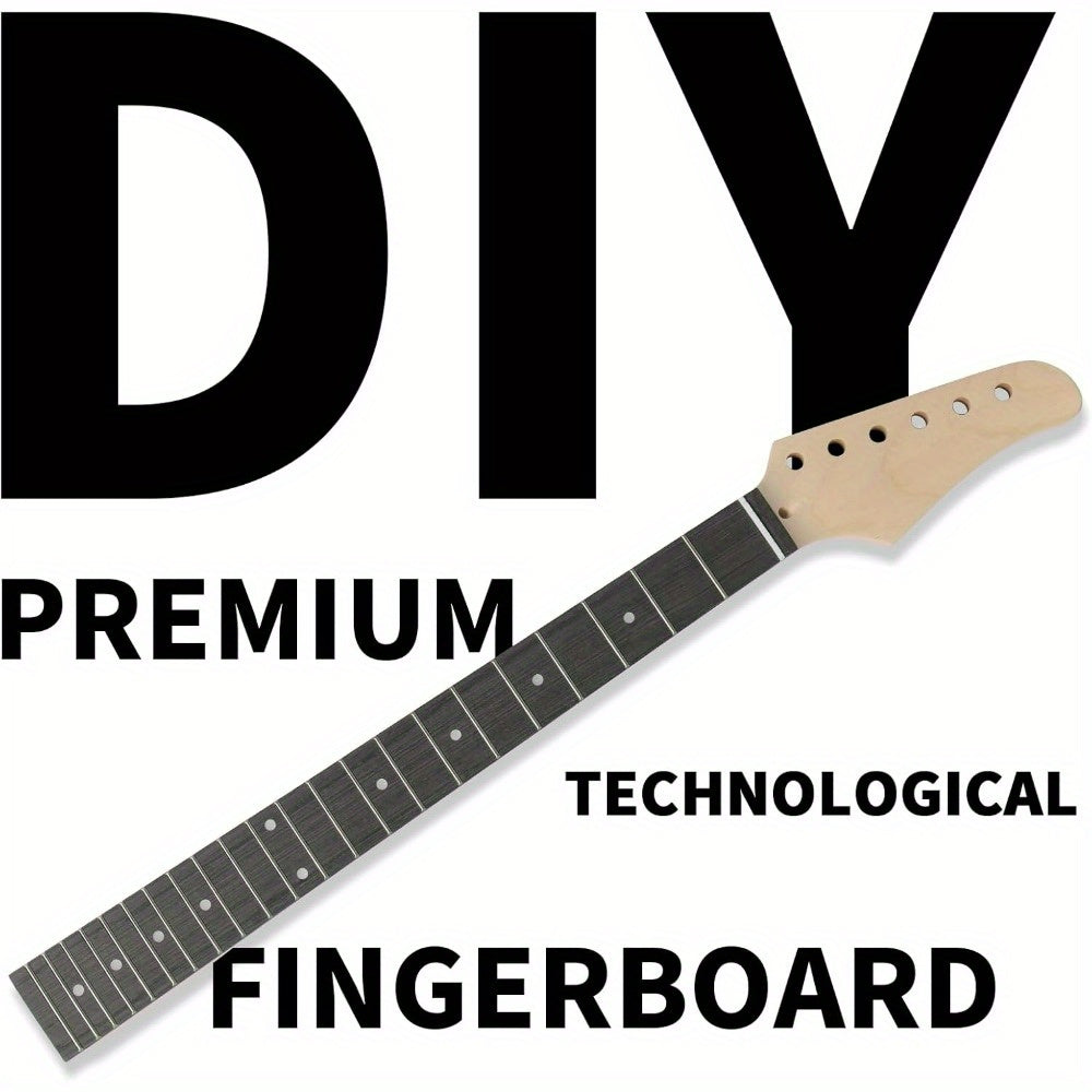 DIY Guitar Kit with Mahogany Body, Ebony Fingerboard and Maple Neck, 6 String DIY electric Guitar Kit with Classic Design, Easy Installation & Full Equipment to Build Your Own Guitar