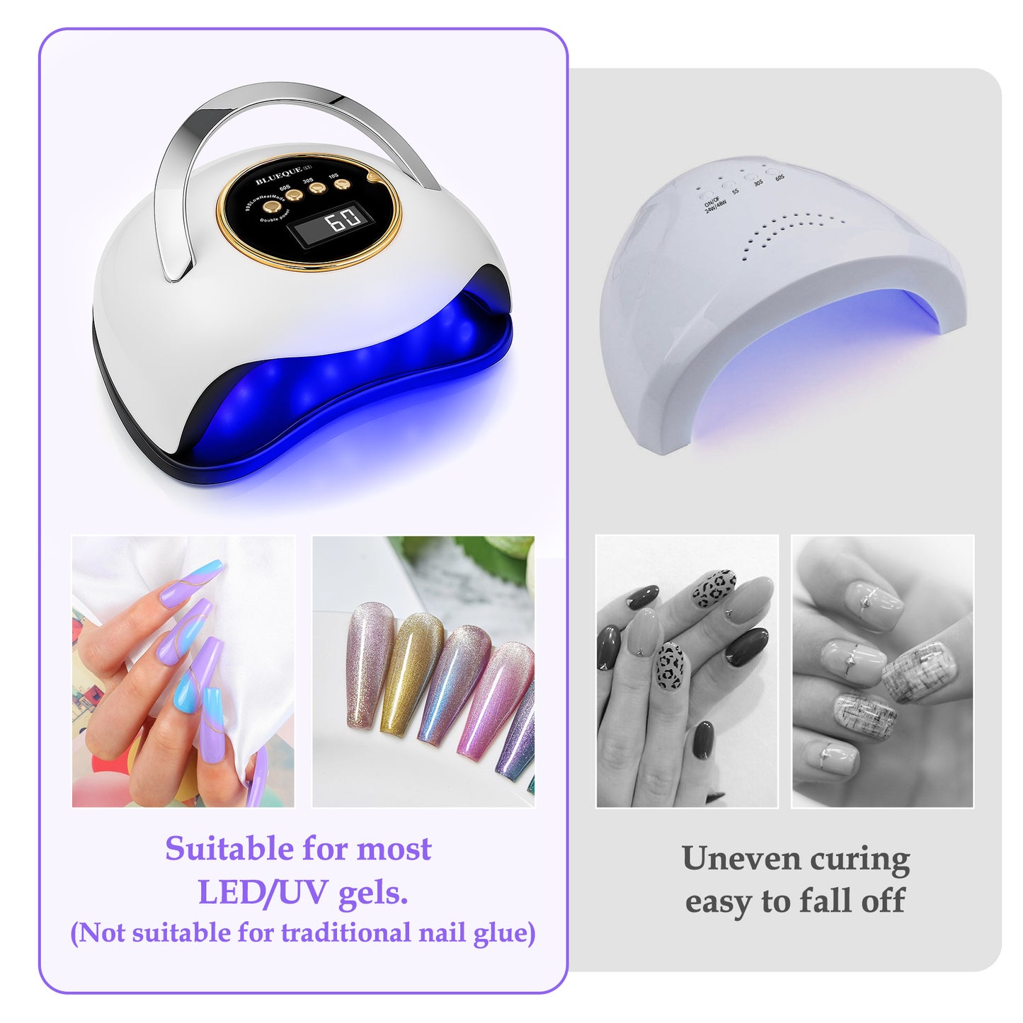 Professional UV Light for Gel Nails, LED Nail Lamp for Gel Polish with 4-Timer and Sensor, 39 PCS LED Beads, UV Dryer for Salon Home Gift for Woman Mom Girl