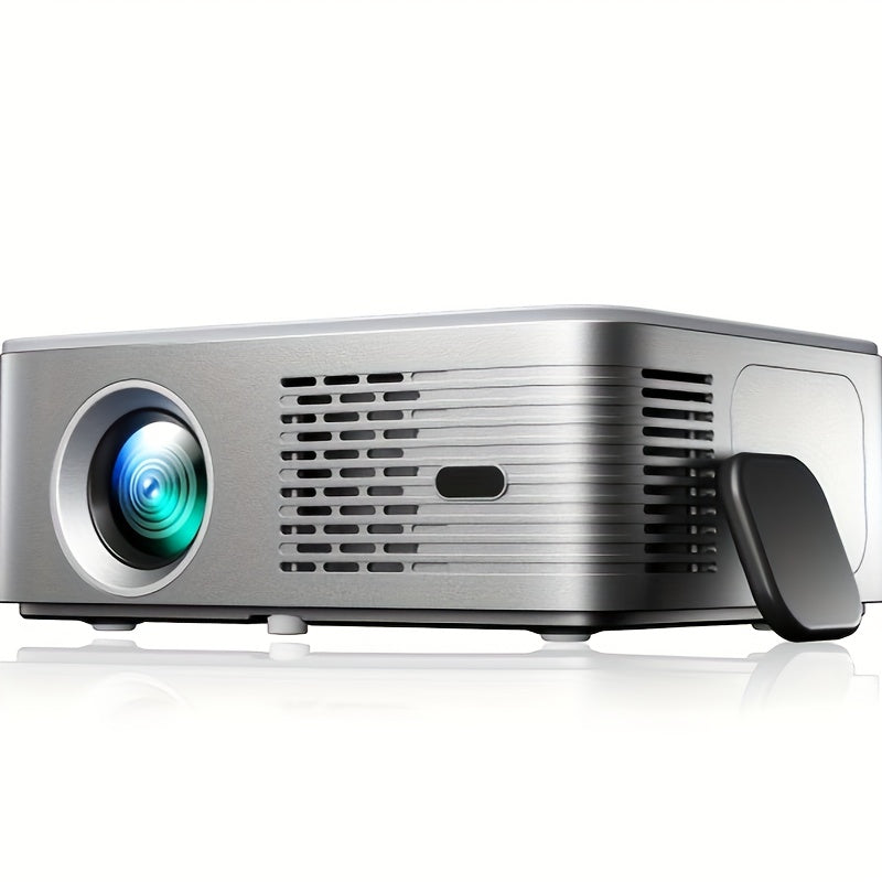 Portable Auto Focus Projector with WiFi 6.5 & Wireless 5.2, 4K Support, Android TV 10, Native 1080P, 1000ANSI Lumens, HDR 10+ - Home Theater, Gaming, Outdoor Movies (G1), Gaming Projection, Sleek Metallic Design, Highresoluti