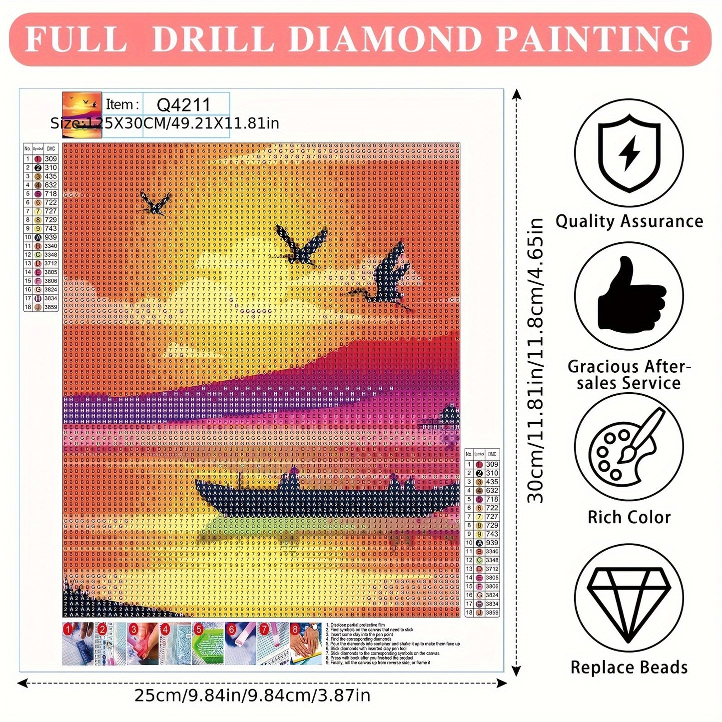 24 Pack Diamond Painting Kits 11.8 X 9.8 Inch DIY 5D Abstract Landscapes Diamond Art Full Round Drill Crafts for Adults Beginners Home Wall Decor Gifts