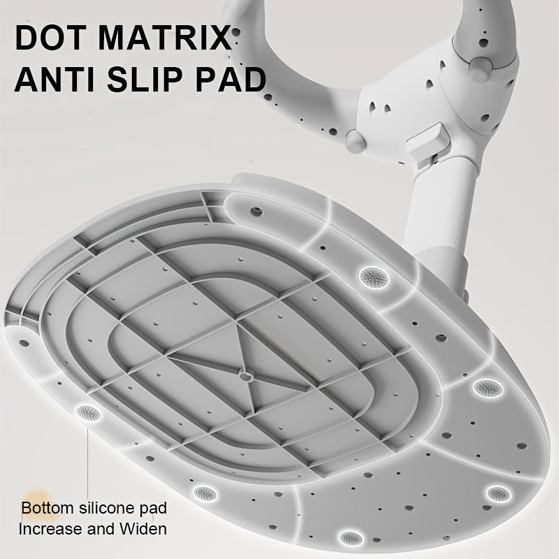 5-speed Adjustable Baby Bathroom Bracket, Non Slip Base, Adjustable Silicone Armrest, High-quality ABS Material, Foldable Storage, Suitable For Children Aged 6 Months To 6 Years Old, Safe Bathing Assistant