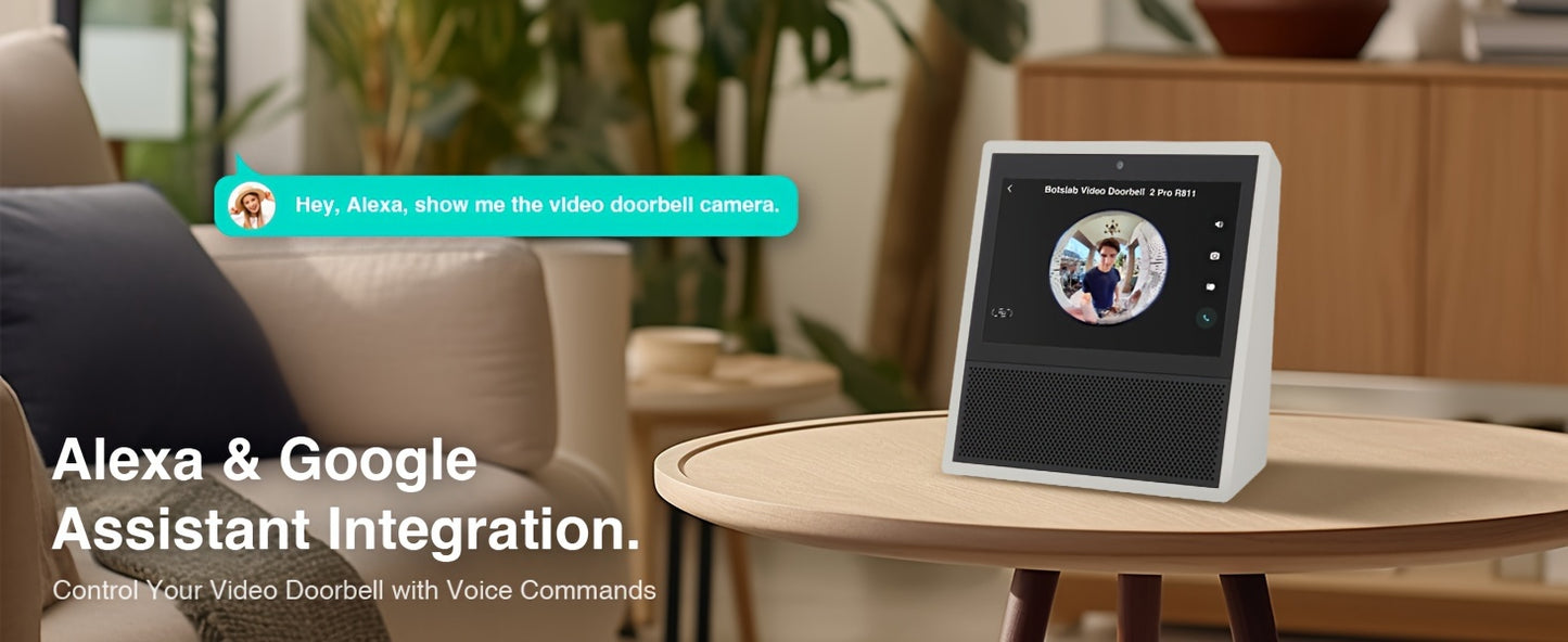 3K Video Doorbell Camera Wireless, No Monthly Fee, 5MP Battery Doorbell Camera, Head-to-Toe, 360° View, AI&VR Detection, HDR, Night Vision, 2-Way Talk, 2.4GHz WiFi, Easy to Install